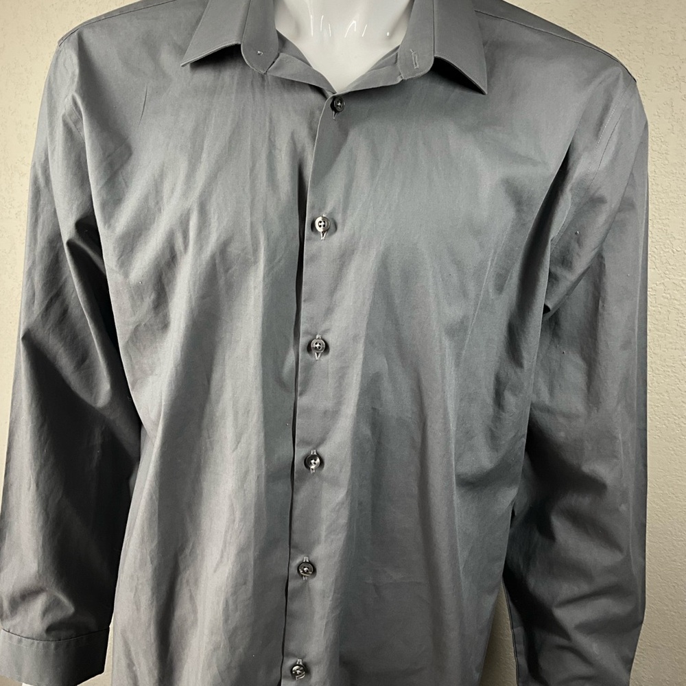 JF J.Ferrar Slate Button-Up Shirt